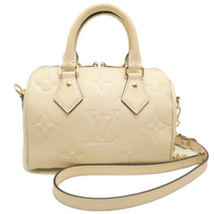 LOUIS VUITTON Monogram Empreinte Speedy Bandoulière 20 M58954 Handbag, Cream, Women's 254135 — Like New