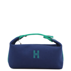 Hermes handbag pouch Bride-a-Black PM Marine canvas HERMES — Like New