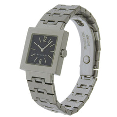 Bulgari BVLGARI Quadlard Watch SQ22SS Stainless Steel Black Quartz Analog Dial Women's — Very Good