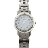Hermes Clipper CL4 210 Women's Watch, Date Display, White Quartz Watch — Very Good