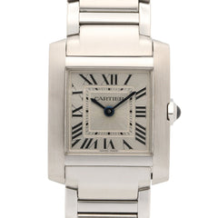 Cartier Tank Française SM Watch, Stainless Steel, Ladies, Silver Tone, WSTA0065 — Very Good