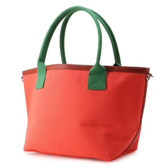 Hermes Tote Bag So Cabas Petit H Orange Green Canvas Epsom Handbag HERMES — Like New