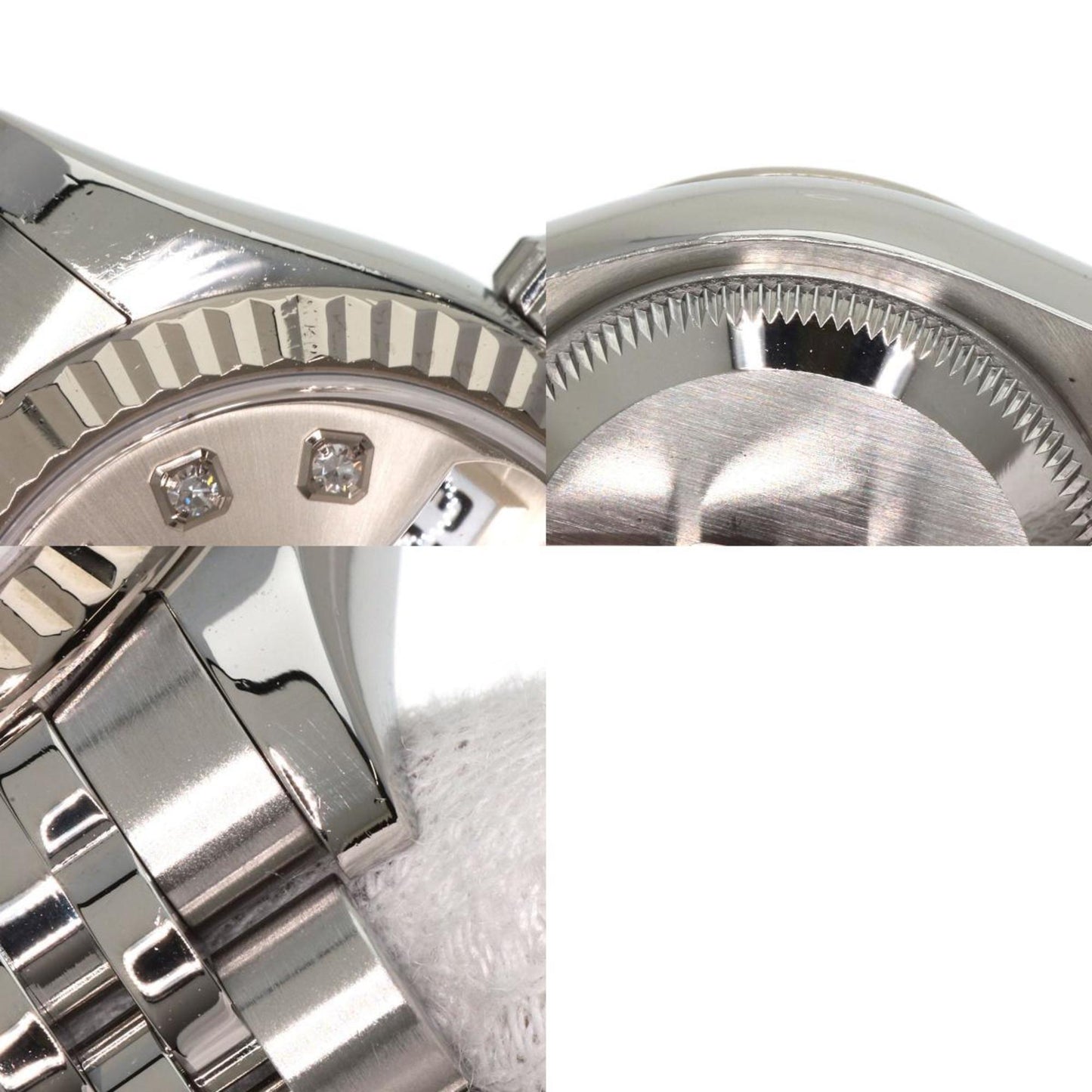 Rolex 179174G Datejust 10P Diamond Watch Stainless Steel SS Ladies ROLEX