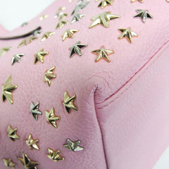 Jimmy Choo Sophia Small Men,Women Leather Studded Tote Bag Pink — Like New