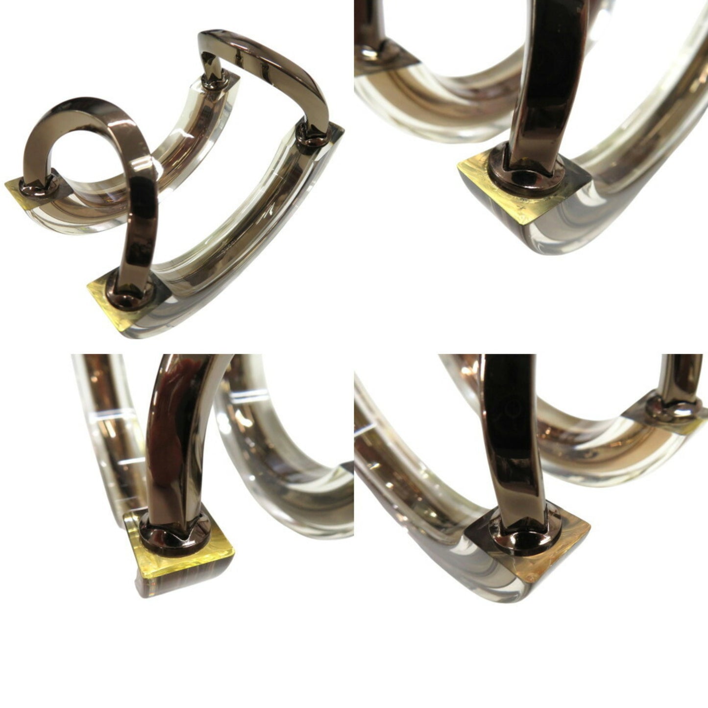 Gucci Clear Bangle Plastic Champagne Gold 0191GUCCI