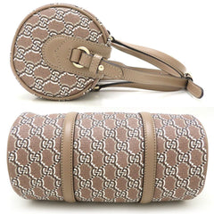 GUCCI 796230 Shoulder Bag GG Shadow 2Way Canvas x Leather Toile Taupe 352524 — Like New