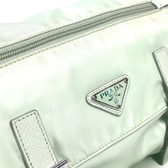 PRADA 1BD953 Triangle Plate Re-Nylon Shoulder Bag Nylon Women's ACQUA Aqua Green E-240920-15 — Like New