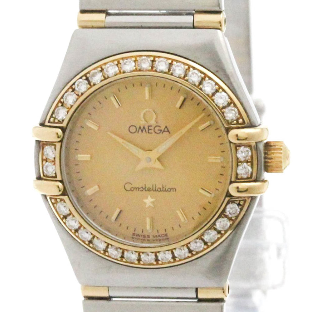 OMEGA Constellation Diamond 18K Gold Steel Watch 1367.10 Polished — Very Good