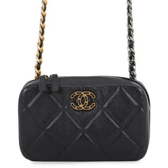 Chanel Chain Shoulder Bag CHANEL19 Coco Mark Lambskin AP2728 CHANEL Handbag Black Women's — Like New