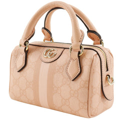 Gucci Ophidia Super Mini Handbag/Shoulder Bag (781490 FAD03 6241) in GG Supreme Canvas, Dusty Pink. Women's (S173025654) — Like New