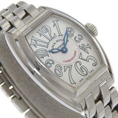 Franck Muller Conquistador Watch 8005L Stainless Steel Quartz Analog Display Silver Dial Women's — Good