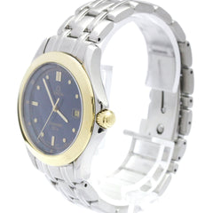 OMEGA Seamaster 18K Gold Steel Quartz Ladies Watch 2411.80 Polished — Very Good
