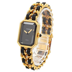 Chanel Premiere Large Size H0001 Women's Watch Black Gold Quartz — Very Good