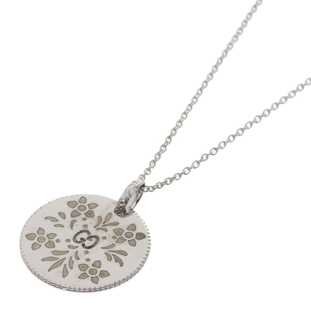 Gucci Icon Bloom Circle Necklace 18K White Gold Women's GUCCI — Like New