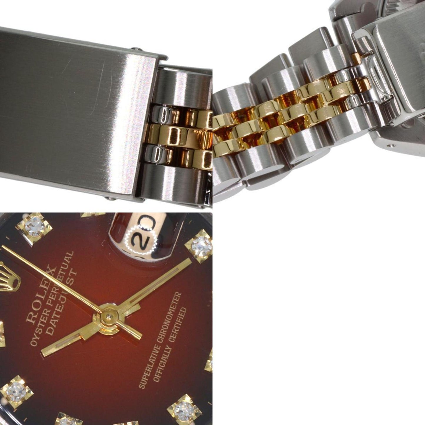 Rolex 69173G Datejust 10P Diamond Watch Stainless Steel SSxK18YG Ladies ROLEX