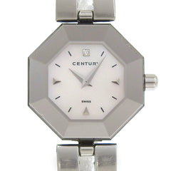 Century Time Gem Women's Watch, 1-Diamond, Stainless Steel, Quartz, Analog, White Mother-of-Pearl Dial — Good