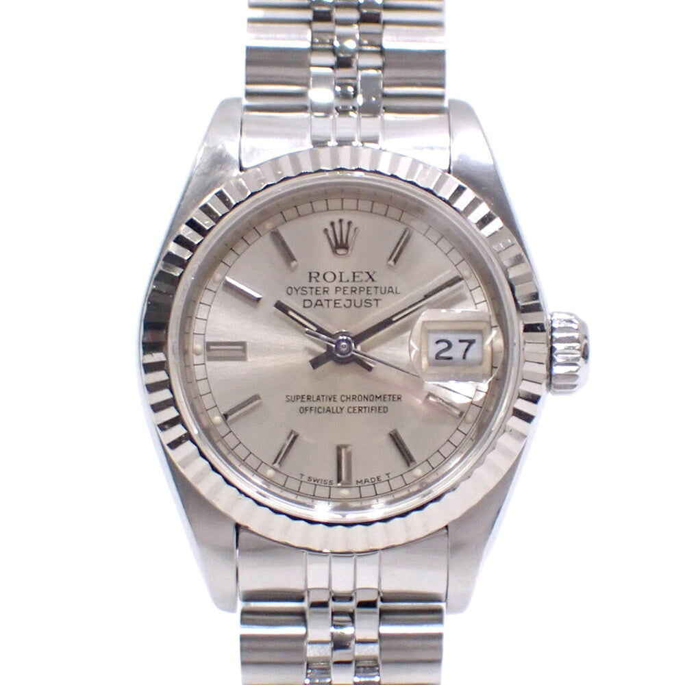 Rolex Datejust Ladies' Watch 69174 Automatic, R-serial number, circa 1988, Stainless Steel & White Gold, Automatic Winding, Silver Dial, C2249641 — Good