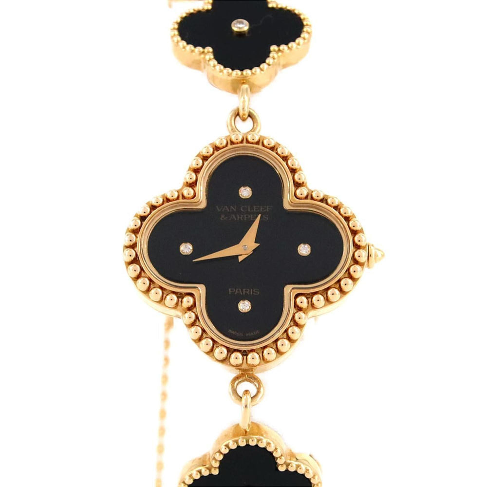 Van Cleef & Arpels Alhambra YG 4P 122974 Quartz Watch — Very Good