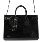 Yves Saint Laurent Saint Laurent Paris handbag, Sac de Jour, large, patent leather, 631526, SAINT LAURENT PARIS, 2-way shoulder bag, men's, black — Like New