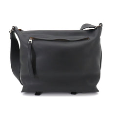 Loewe Military Shoulder Handbag, Leather, Black, Silver Hardware, 337 02 N64 Messenger Bag — Like New