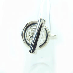 HERMES Croisette GM AG925 Ring, Silver, Size 51 (approximately equivalent to Japanese size), Weight: 14.6g, Women's — Like New