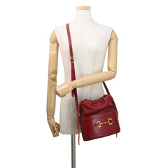 Gucci Shoulder Bag 1955 Horsebit Leather 602118 GUCCI Bucket Handbag Women's — Like New