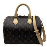 LOUIS VUITTON Louis Vuitton Monogram Speedy 25 Bandoulière M46977 RFID Boston Bag Brown with Strap Women's Men's — Like New