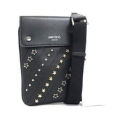 JIMMY CHOO KIMI MESSANGER RCX Shoulder Bag - Black Leather with Star Studs for Men and Women — Like New
