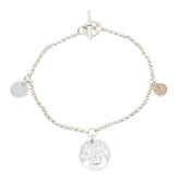 Hermes Ex-Libris Bracelet - Sterling Silver 925, 18K Pink Gold (PG) Women's Gold/Silver Tone — Like New