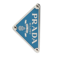 Prada PRADA Left Ear Earring, Sterling Silver 925, Women's, Blue/Silver Tone, 1JO722 — Like New