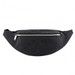 Celine Triomphe Belt Bag/Waist Bag for Men, Black Canvas, Silver Hardware — Like New