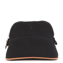 Hermes handbag pouch Bolide mini black cotton HERMES — Like New
