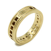 GUCCI Scroll Ring, 18KYG (750YG) Yellow Gold, Size #19 (approximately Japanese size 1) — Like New