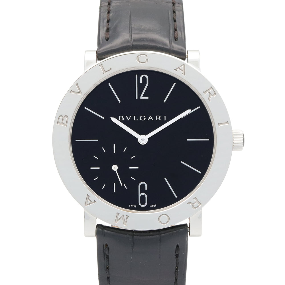 Bulgari BVLGARI Roma Finissimo Watch Stainless Steel Leather Men's Black BB41SXTRO — Very Good