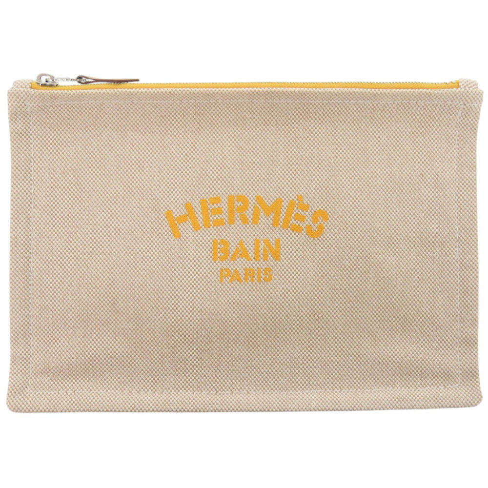 Hermes Like new Hermès New Yachting PM cotton beige pouch 0158 — Like New