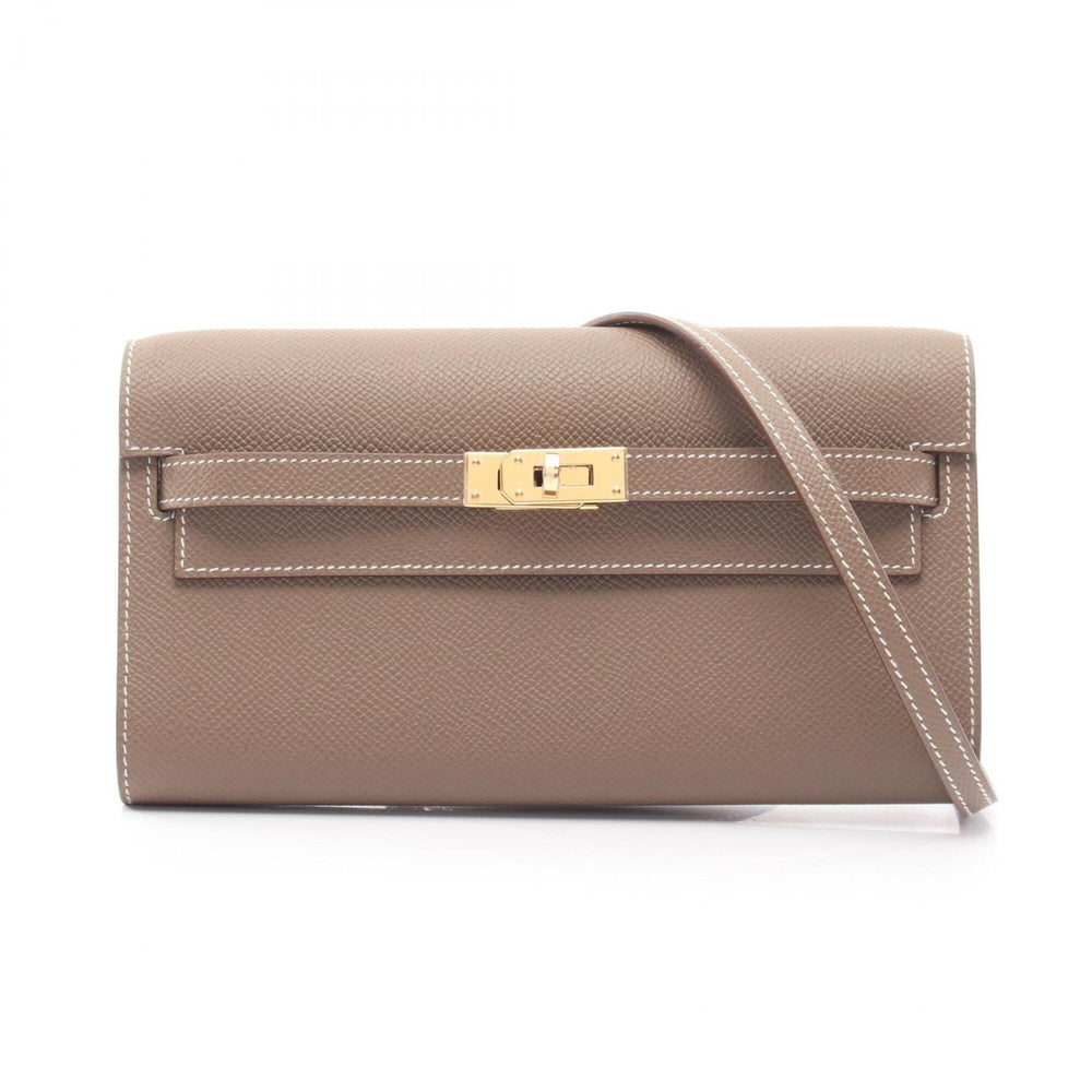 Hermes Kelly To Go Shoulder Bag/Handbag, Leather, Calfskin (Cowhide), Veau Epsom, Women's, Gray — New - Store Return