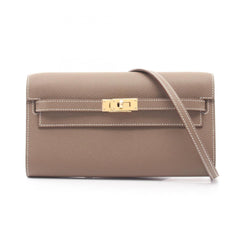 Hermes Kelly To Go Shoulder Bag/Handbag, Leather, Calfskin (Cowhide), Veau Epsom, Women's, Gray — New - Store Return