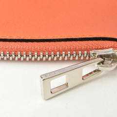 LOEWE Clutch Bag Second Unisex Pouch Lamb Leather Anagram Coral — Like New