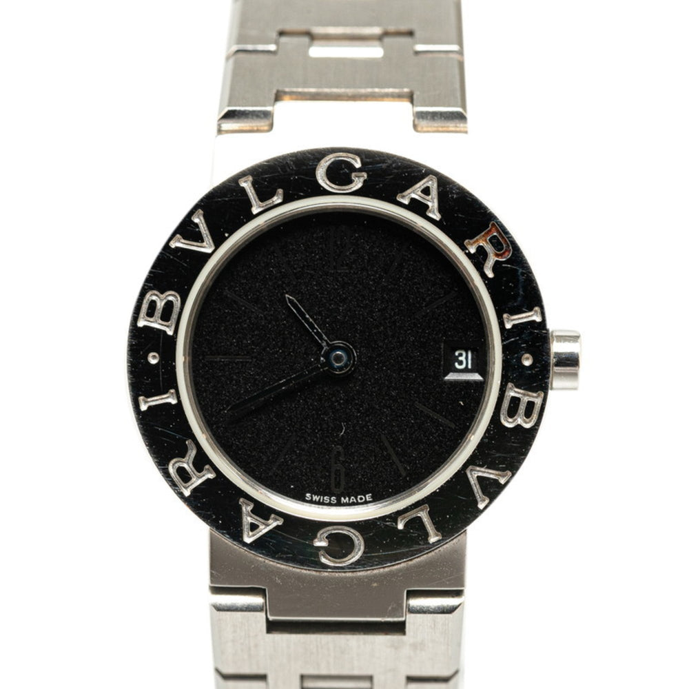 BVLGARI Watch BB23SS Quartz Black Dial Stainless Steel Women's — Good