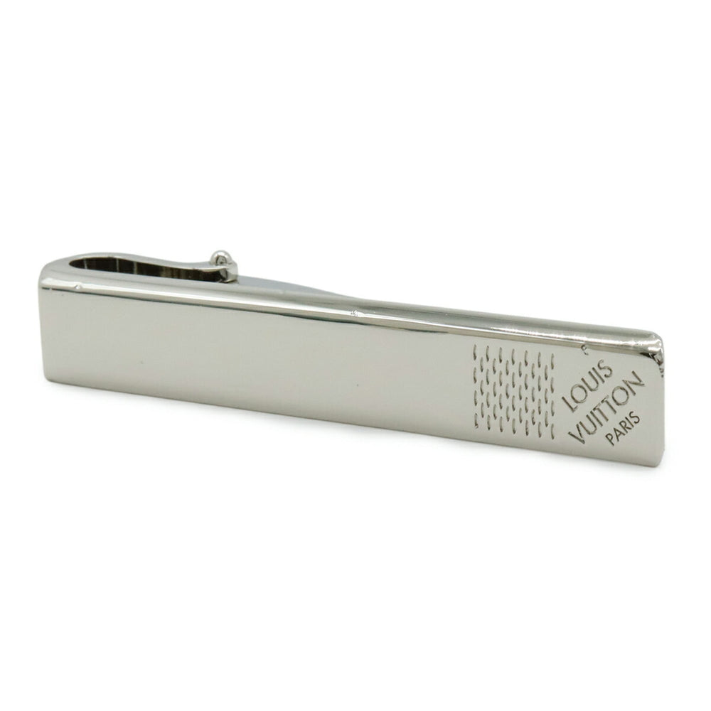 LOUIS VUITTON Louis Vuitton Panse Cravate Damier Tie Clip, Steel and Silver, M61976 — Like New