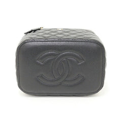 CHANEL Timeless Classic Vanity Bag Caviar Skin AP2573 Black Matelasse Unused F-04622 — New - Store Return