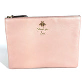 GUCCI 460187 Logo BEE Animalier Bee Bag Second Handbag Pouch Clutch Leather Men's Women's Pink Like New — Like New