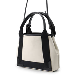 Balenciaga handbag Navy Cabas XS 390346 BALENCIAGA 2-way White Black — Like New