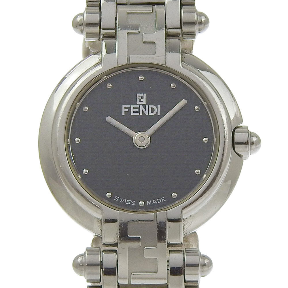 Fendi Olologi Women's Watch, 750L Stainless Steel, Quartz Movement, Analog Display, Black Dial — Good