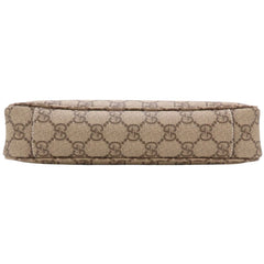 GUCCI GG Emblem Small 815218 Shoulder Bag Supreme x Leather Beige Brown Women's 353420 — Like New