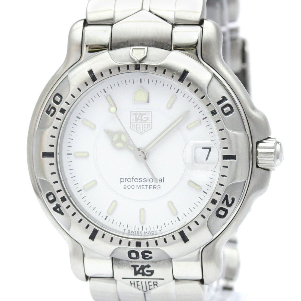 TAG HEUER 6000 Professional Steel Quartz Mens Watch WH1111 Polished — Very Good
