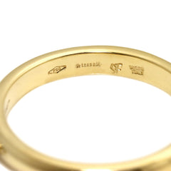 Salvatore Ferragamo Gancini Ring with Diamonds, 18K Yellow Gold (YG) WG (750) — Like New