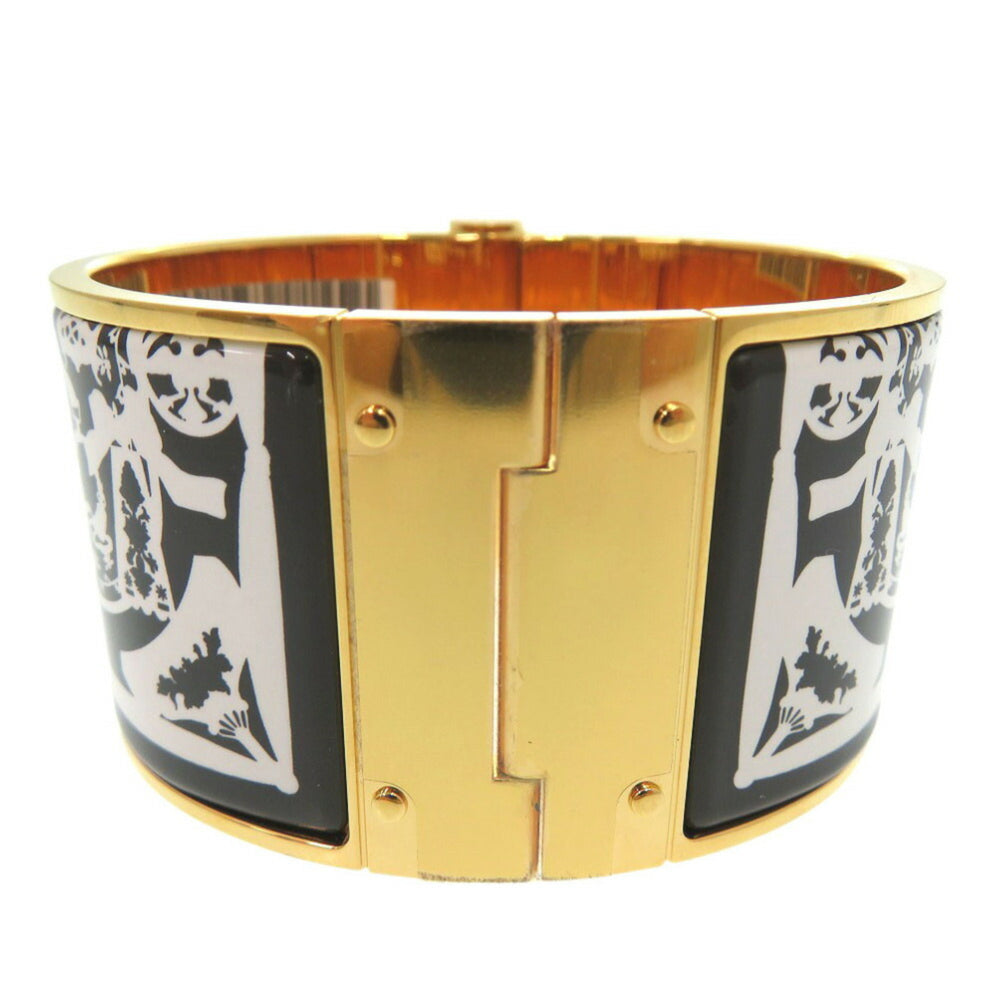 Unused Hermes GM enamel bangle bracelet Charnier gold 1874HERMES — New - Store Return