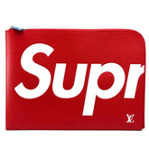 LOUIS VUITTON M67722 Louis Vuitton x Supreme Epi Leather Pochette Jour GM PO.JOUR SP EPI POCHETTE Clutch Bag in Leather, Red, for Men and Women — New - Store Return