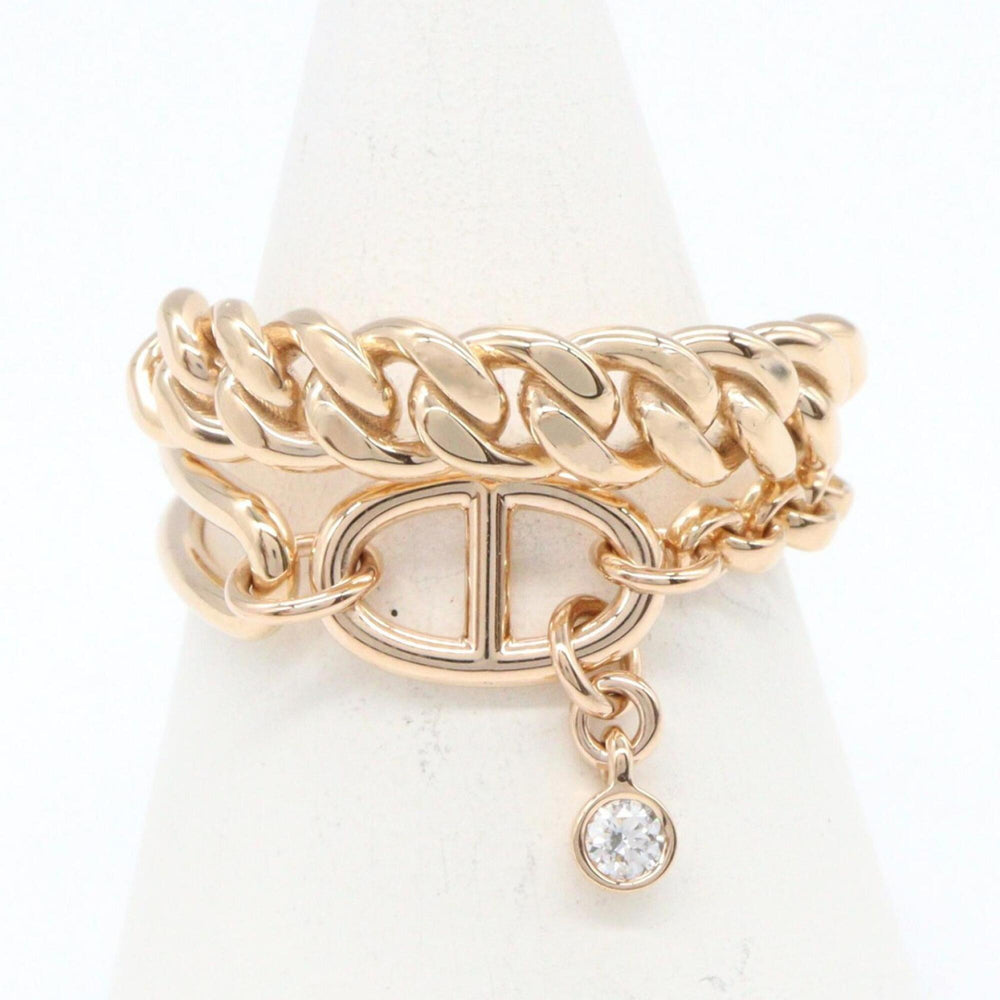 Hermes Mix and H Ring, 18K Pink Gold (PG), Women's, Tone, H124611B 00050 — Like New